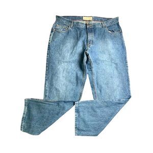 Red Camel Jeans Adult 42x32 Blue Straight Leg Flat Front Denim Baggy Skater Mens